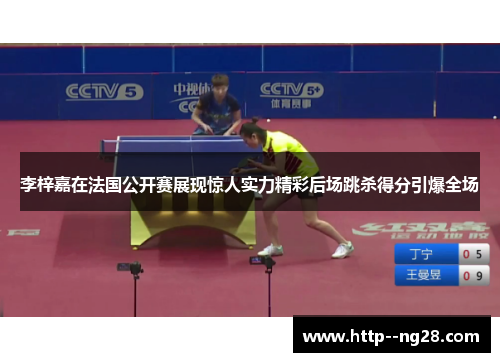 李梓嘉在法国公开赛展现惊人实力精彩后场跳杀得分引爆全场